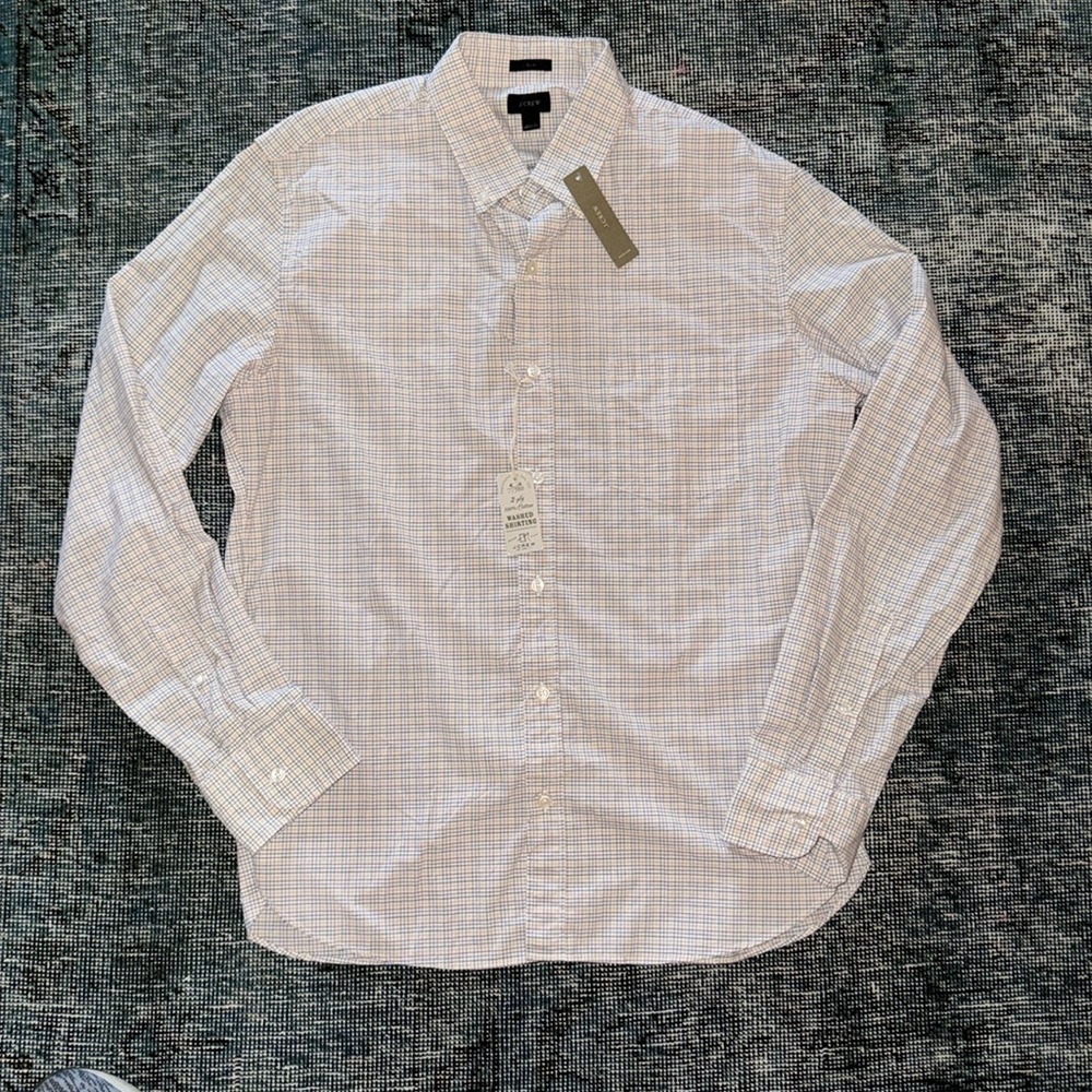 J. Crew 100% Cotton Shirting Button Down Plaid Shirt ✨Brand New✨